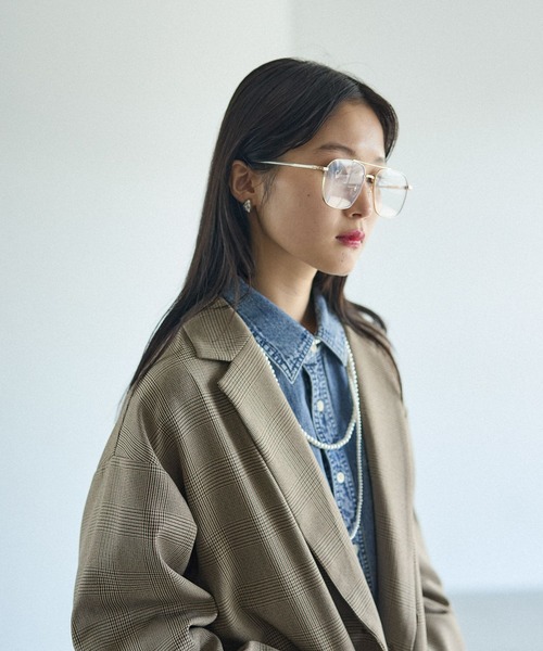 LEPSIM（レプシィム）の「Wブレストミドルチェックジャケット 579077