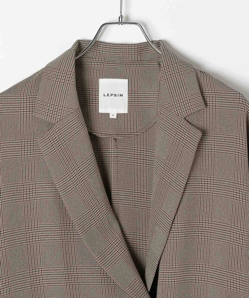 Wブレストミドルチェックジャケット 579077（テーラードジャケット