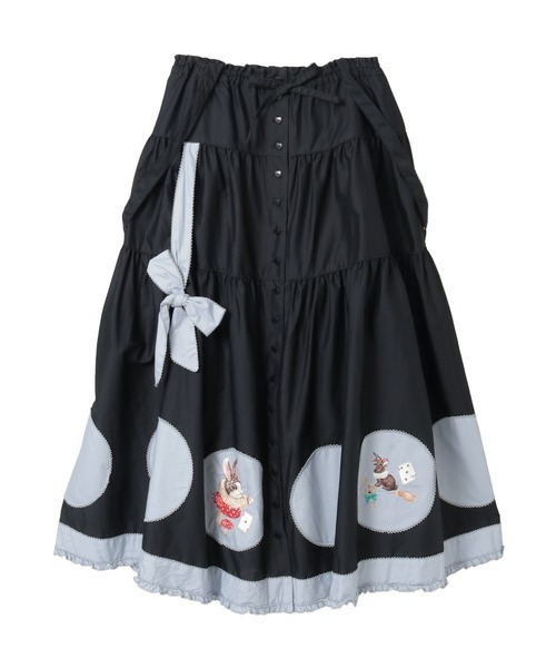 セール】ハロウィーンワンダーランドワッペン使いスカート（スカート