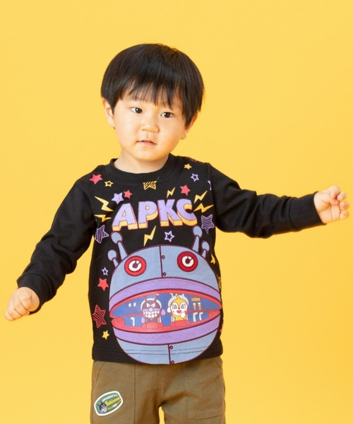 だだんだんBIGアップリケ長袖Tシャツ（Tシャツ/カットソー）｜ANPANMAN