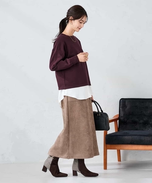 a.v.v(アーヴェヴェ)の「【2点セット】クロップドニット&ベーシックブラウス(ニット/セーター・レディース・グリーン/ボルドー/グレー系その他/ブラック・42/38/40/36)」の14枚目の写真
