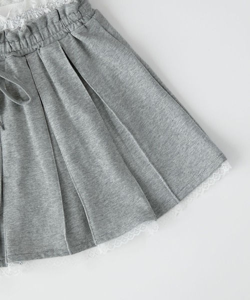 rumnel:(ルムネル)の「【セットアップ可能】レースペチパンツ付きスウェットミニスカート / sweat mini skirt with lace petticoat shorts(スカート・レディース・グレー/ライトブルー・FREE)」の15枚目の写真