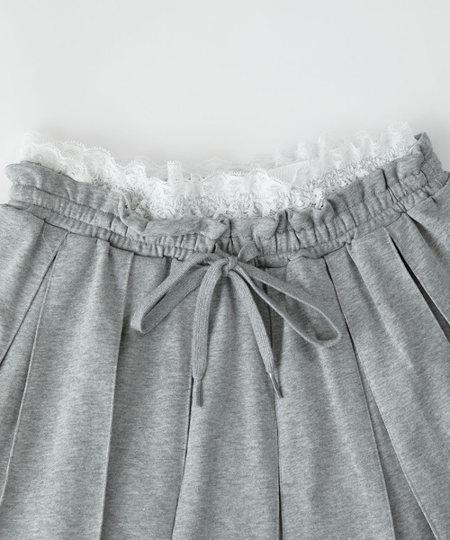 rumnel:(ルムネル)の「【セットアップ可能】レースペチパンツ付きスウェットミニスカート / sweat mini skirt with lace petticoat shorts(スカート・レディース・グレー/ライトブルー・FREE)」の16枚目の写真