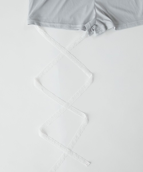 rumnel:(ルムネル)の「【セットアップ可能】レースペチパンツ付きスウェットミニスカート / sweat mini skirt with lace petticoat shorts(スカート・レディース・グレー/ライトブルー・FREE)」の18枚目の写真