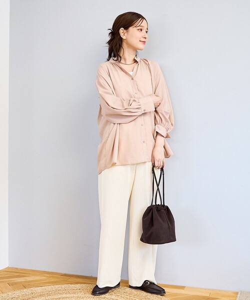 coen（コーエン）の「フェレットライクカットコールイージーワイドパンツ【インフルエンサー紹介アイテム】（その他パンツ・レディース・オフホワイト/オレンジ系その他/ブラック/ロイヤルブルー・M/L）」の8枚目の写真