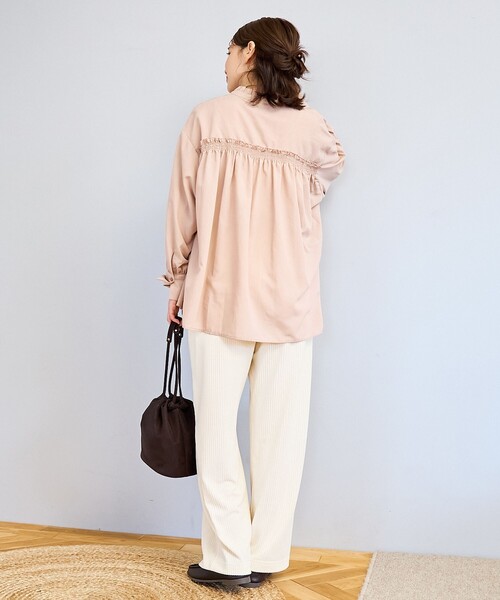 coen（コーエン）の「フェレットライクカットコールイージーワイドパンツ【インフルエンサー紹介アイテム】（その他パンツ・レディース・オフホワイト/オレンジ系その他/ブラック/ロイヤルブルー・M/L）」の10枚目の写真