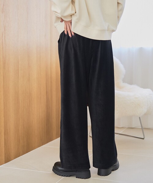 coen（コーエン）の「フェレットライクカットコールイージーワイドパンツ【インフルエンサー紹介アイテム】（その他パンツ・レディース・オフホワイト/オレンジ系その他/ブラック/ロイヤルブルー・M/L）」の13枚目の写真