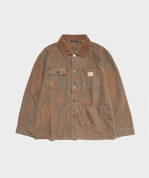 TAAKK（ターク）の「【TAAKK/ターク】別注JACQUARD COVER ALL（ブルゾン・メンズ・ブルー/ブラウン・1/3）」の2枚目の写真