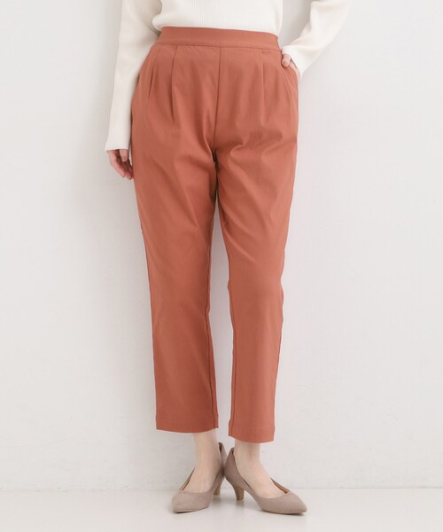 SHOO・LA・RUE(シューラルー)の「【高レビュー/洗濯機可/SS-LL】あったか裏起毛 のびのびストレッチ テーパードパンツ(その他パンツ・レディース・ベージュ/ブラック/チャコールグレー/オレンジ・01/10/04/02/03)」の4枚目の写真