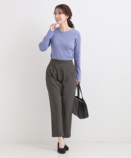 SHOO・LA・RUE(シューラルー)の「【高レビュー/洗濯機可/SS-LL】あったか裏起毛 のびのびストレッチ テーパードパンツ(その他パンツ・レディース・ベージュ/ブラック/チャコールグレー/オレンジ・01/10/04/02/03)」の16枚目の写真