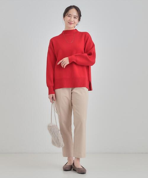 SHOO・LA・RUE(シューラルー)の「【高レビュー/洗濯機可/SS-LL】あったか裏起毛 のびのびストレッチ テーパードパンツ(その他パンツ・レディース・ベージュ/ブラック/チャコールグレー/オレンジ・01/10/04/02/03)」の9枚目の写真