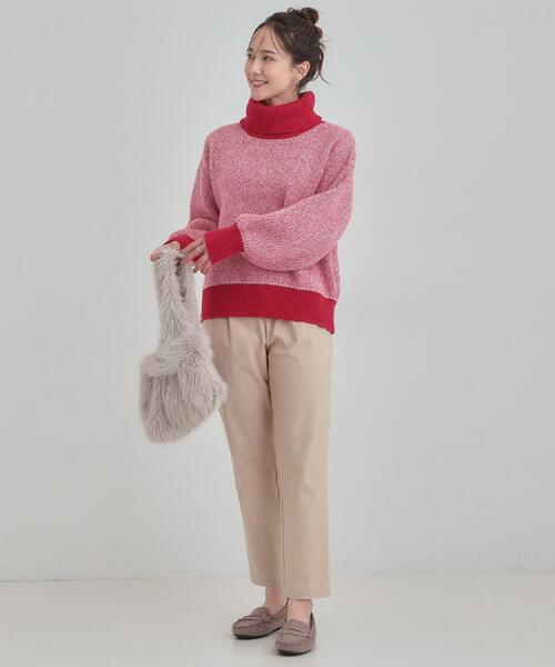 SHOO・LA・RUE(シューラルー)の「【高レビュー/洗濯機可/SS-LL】あったか裏起毛 のびのびストレッチ テーパードパンツ(その他パンツ・レディース・ベージュ/ブラック/チャコールグレー/オレンジ・01/10/04/02/03)」の10枚目の写真