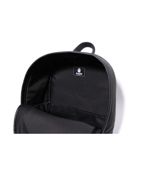 A BATHING APE ブラックバックパック A BATHING APE® レザー バックパック | ブラック | FARFETCH JP