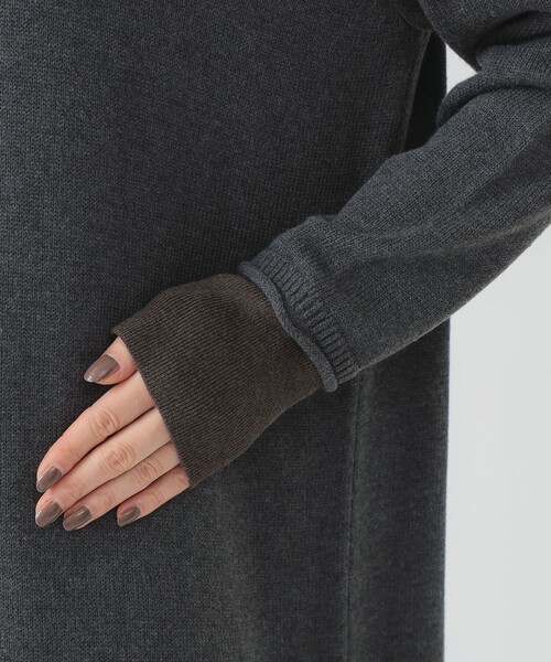 B:MING by BEAMS（ビーミングバイビームス）の「配色 ニット ワンピース (洗濯可)（ワンピース・レディース・グレー/ネイビー・ONE SIZE）」の7枚目の写真