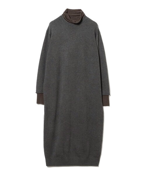 B:MING by BEAMS（ビーミングバイビームス）の「配色 ニット ワンピース (洗濯可)（ワンピース・レディース・グレー/ネイビー・ONE SIZE）」の10枚目の写真