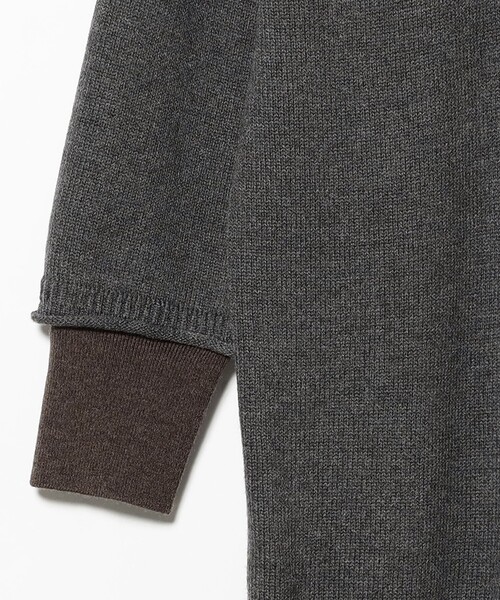 B:MING by BEAMS（ビーミングバイビームス）の「配色 ニット ワンピース (洗濯可)（ワンピース・レディース・グレー/ネイビー・ONE SIZE）」の12枚目の写真