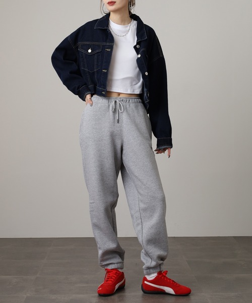 GUESS JEANS(ゲスジーンズ)の「GUESS JEANS GJ TRIANGLE LABEL JOGGER PANTS ゲス スウェット ジョガーパンツ コットン(スウェットパンツ・レディース・ネイビー/グレー・S/L/M)」の21枚目の写真