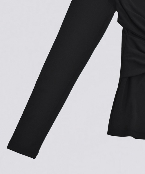 kiehtova（キエトヴァ）の「【kiehtova】SLUB TWIST TOPS/スラブ ツイスト トップス KTWR48（Tシャツ/カットソー・レディース・グリーン/バーガンディー/ブラック・FREE）」の14枚目の写真