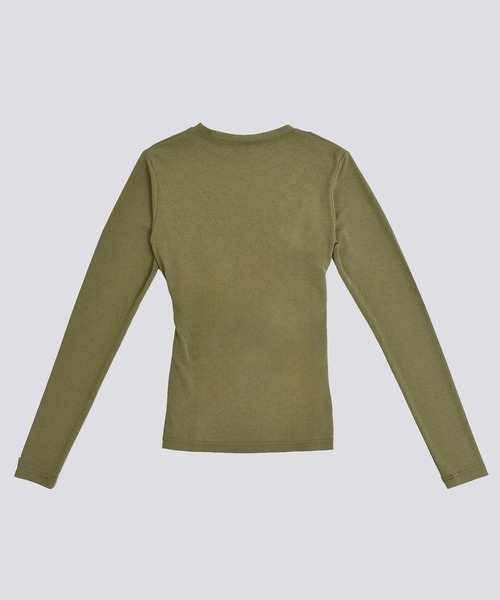 kiehtova（キエトヴァ）の「【kiehtova】SLUB TWIST TOPS/スラブ ツイスト トップス KTWR48（Tシャツ/カットソー・レディース・グリーン/バーガンディー/ブラック・FREE）」の19枚目の写真