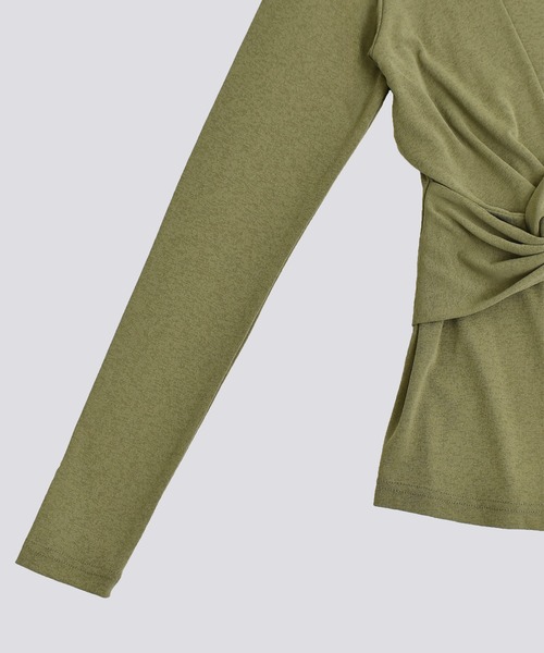 kiehtova（キエトヴァ）の「【kiehtova】SLUB TWIST TOPS/スラブ ツイスト トップス KTWR48（Tシャツ/カットソー・レディース・グリーン/バーガンディー/ブラック・FREE）」の21枚目の写真