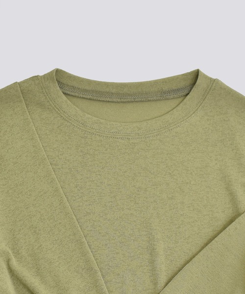 kiehtova（キエトヴァ）の「【kiehtova】SLUB TWIST TOPS/スラブ ツイスト トップス KTWR48（Tシャツ/カットソー・レディース・グリーン/バーガンディー/ブラック・FREE）」の20枚目の写真