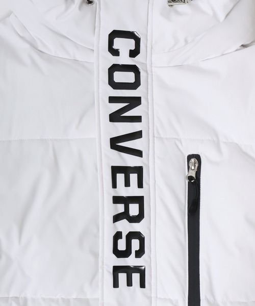 CONVERSE(コンバース)の「CONVERSE/コンバース 撥水 防風 ストレッチ フードロゴ ファイバーダウン中綿ジャケット レディース メンズ(ダウンジャケット/コート・メンズ・ブラック/ホワイト・M/L/LL)」の10枚目の写真