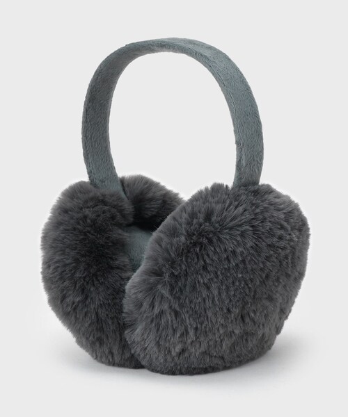 OPAQUE.CLIP（オペークドットクリップ）の「【折りたたみ可能】コンパクトフェイクファーイヤーマフラー（イヤーマフ・レディース・ブラウン系その他5/ブラウン系/ライトベージュ/グレー/チャコールグレー・00）」の2枚目の写真