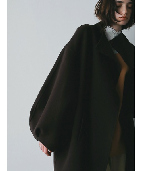 ウールリバードルマンコート（ノーカラーコート）｜HER.（ハー）の