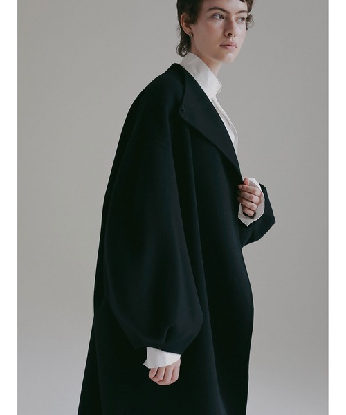 ウールリバードルマンコート（ノーカラーコート）｜HER.（ハー）の