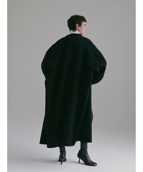 ウールリバードルマンコート（ノーカラーコート）｜HER.（ハー）の