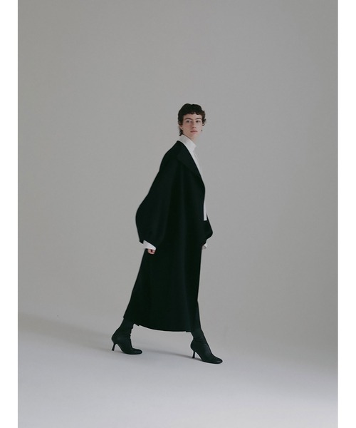 ウールリバードルマンコート（ノーカラーコート）｜HER.（ハー）の