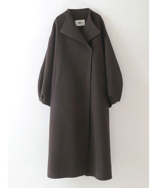 ウールリバードルマンコート（ノーカラーコート）｜HER.（ハー）の