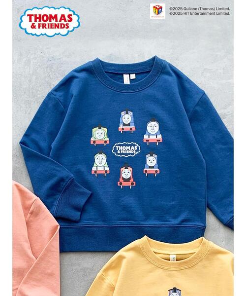 Samansa Mos2 Lagom（サマンサモスモスラーゴム）の「【きかんしゃトーマス】プリントトレーナー（Tシャツ/カットソー・キッズ・ブルー/オレンジ/イエロー・100/110/120/95）」の2枚目の写真