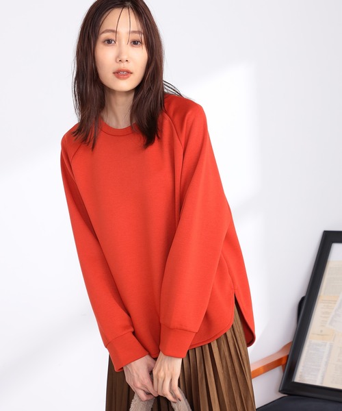 GALLORIA(ギャローリア)の「ラウンドヘムプルオーバー(Tシャツ/カットソー・レディース・オレンジ/オートミール/グレー/ダークグリーン・M/S/L/LL)」の4枚目の写真