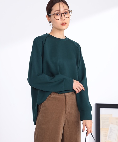 GALLORIA(ギャローリア)の「ラウンドヘムプルオーバー(Tシャツ/カットソー・レディース・オレンジ/オートミール/グレー/ダークグリーン・M/S/L/LL)」の3枚目の写真