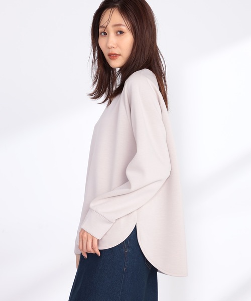 GALLORIA(ギャローリア)の「ラウンドヘムプルオーバー(Tシャツ/カットソー・レディース・オレンジ/オートミール/グレー/ダークグリーン・M/S/L/LL)」の9枚目の写真