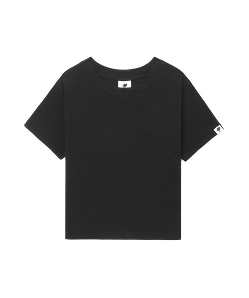 APEE BY A BATHING APE(エイピーバイアベイシングエイプ)の「CROP TEE(Tシャツ/カットソー・レディース・グレー/アイボリー/ブラック・SMALL/X-SMALL)」の1枚目の写真