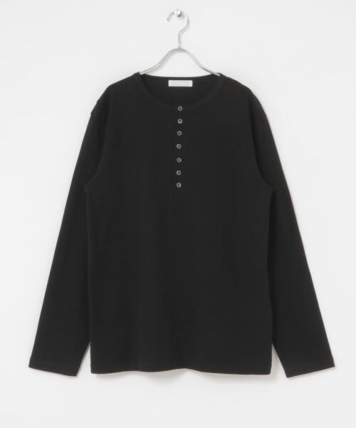 SENSE OF PLACE by URBAN RESEARCH（センスオブプレイスバイアーバンリサーチ）の「ヘンリーネックロングTシャツ（Tシャツ/カットソー・メンズ・オートミール/ブラック・MEDIUM/LARGE）」の9枚目の写真