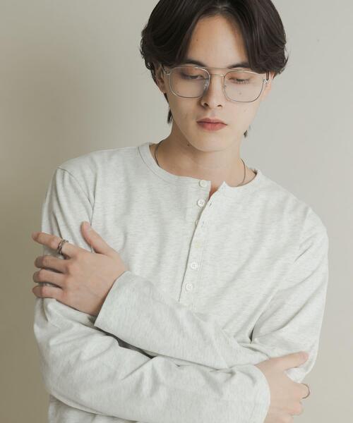 SENSE OF PLACE by URBAN RESEARCH（センスオブプレイスバイアーバンリサーチ）の「ヘンリーネックロングTシャツ（Tシャツ/カットソー・メンズ・オートミール/ブラック・MEDIUM/LARGE）」の11枚目の写真