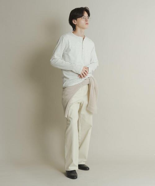 SENSE OF PLACE by URBAN RESEARCH（センスオブプレイスバイアーバンリサーチ）の「ヘンリーネックロングTシャツ（Tシャツ/カットソー・メンズ・オートミール/ブラック・MEDIUM/LARGE）」の17枚目の写真