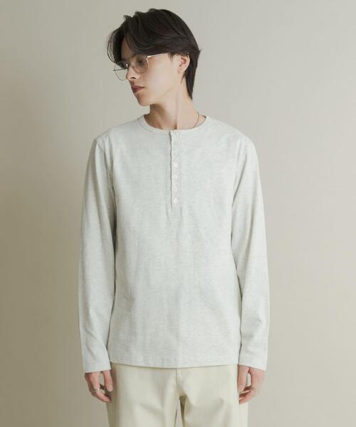 SENSE OF PLACE by URBAN RESEARCH（センスオブプレイスバイアーバンリサーチ）の「ヘンリーネックロングTシャツ（Tシャツ/カットソー・メンズ・オートミール/ブラック・MEDIUM/LARGE）」の20枚目の写真