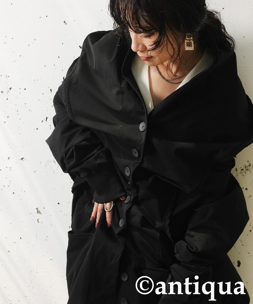 アンティカ 変形 モード コクーンコート レディース アウター antiqua（アンティカ） コート アウター 変形モードコクーンコート