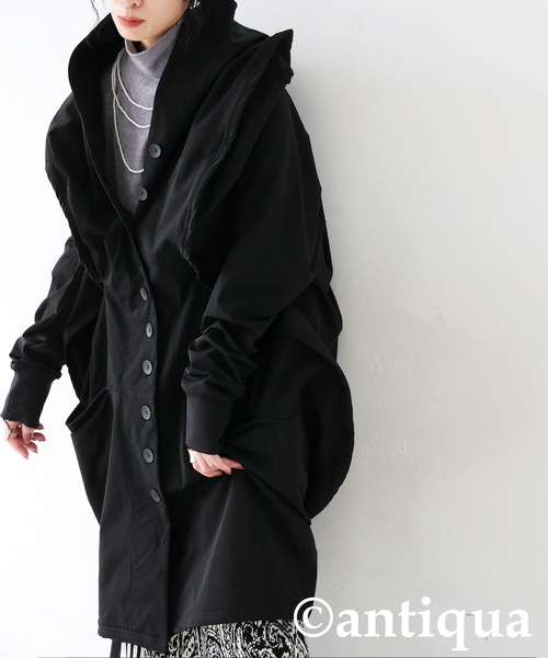 antiqua(アンティカ)の「変形モードコクーンコート(その他アウター・レディース・ブラック・ONESIZE)」の12枚目の写真