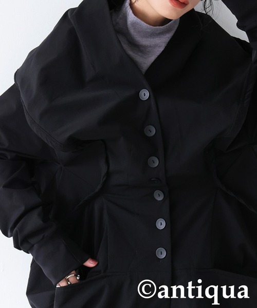 antiqua(アンティカ)の「変形モードコクーンコート(その他アウター・レディース・ブラック・ONESIZE)」の13枚目の写真