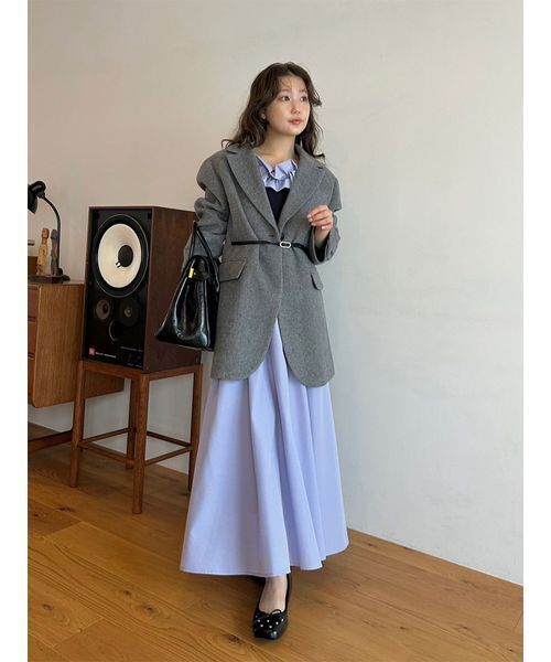 LILY BROWN(リリーブラウン)の「フリルカラーニットコンビワンピース(ワンピース・レディース・ドット/ブルー/ブラック/グレー・F/00)」の18枚目の写真