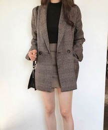 Pittok（ピットク）の「グレンチェック柄テーラードジャケット（テーラードジャケット）」