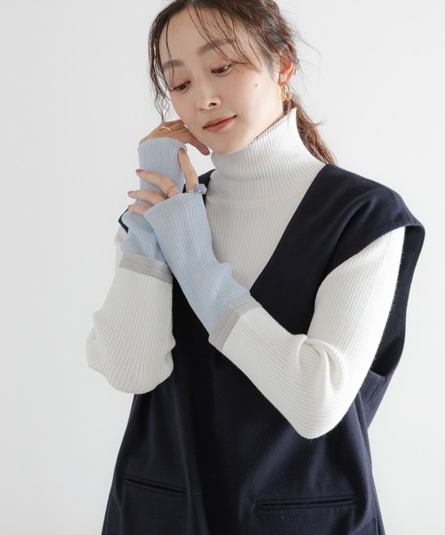 Elura(エルーラ)の「配色リブタートルニット/621799(ニット/セーター・レディース・オフホワイト/ブラック/ライトグレー/レッド・FREE)」の18枚目の写真