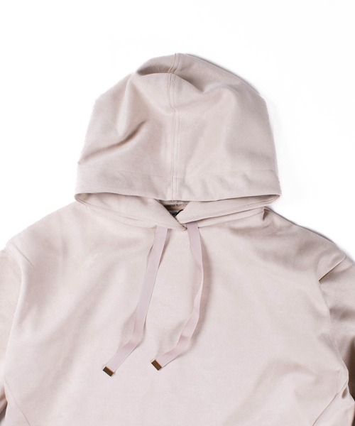 INNOCENT（イノセント）の「【ARC】【SWITCH by ARCH】Bonding Suede Hood Pullover ARE-1151（パーカー・レディース・アイボリー/グレイッシュベージュ・FREE）」の3枚目の写真