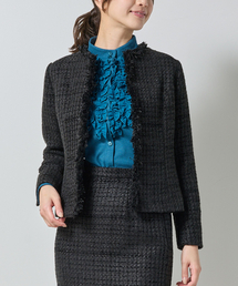 NARACAMICIE（ナラカミーチェ）の「【NARACAMICIE】【セットアップ対応】ファンシーツィードノーカラージャケット（ダウンジャケット/コート）」