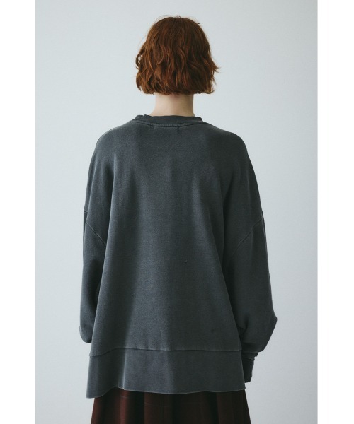 HeRIN.CYE（ヘリンドットサイ）の「Crash cut tops　　クラッシュカットトップス（スウェット・レディース・ピンク/ライトブラック・FREE）」の5枚目の写真